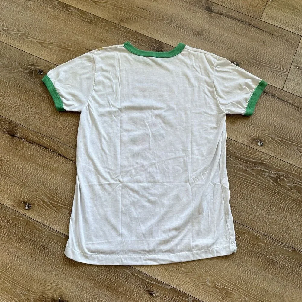 Vintage Boston Celtics Shirt Mens M Danny Ainge Ringer 80s‎ NBA Basketball